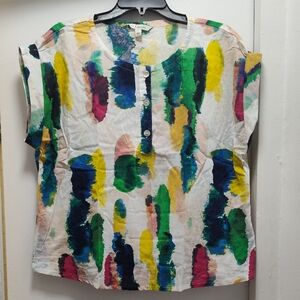 Zac & Rachel Multicolor Abstract Blouse